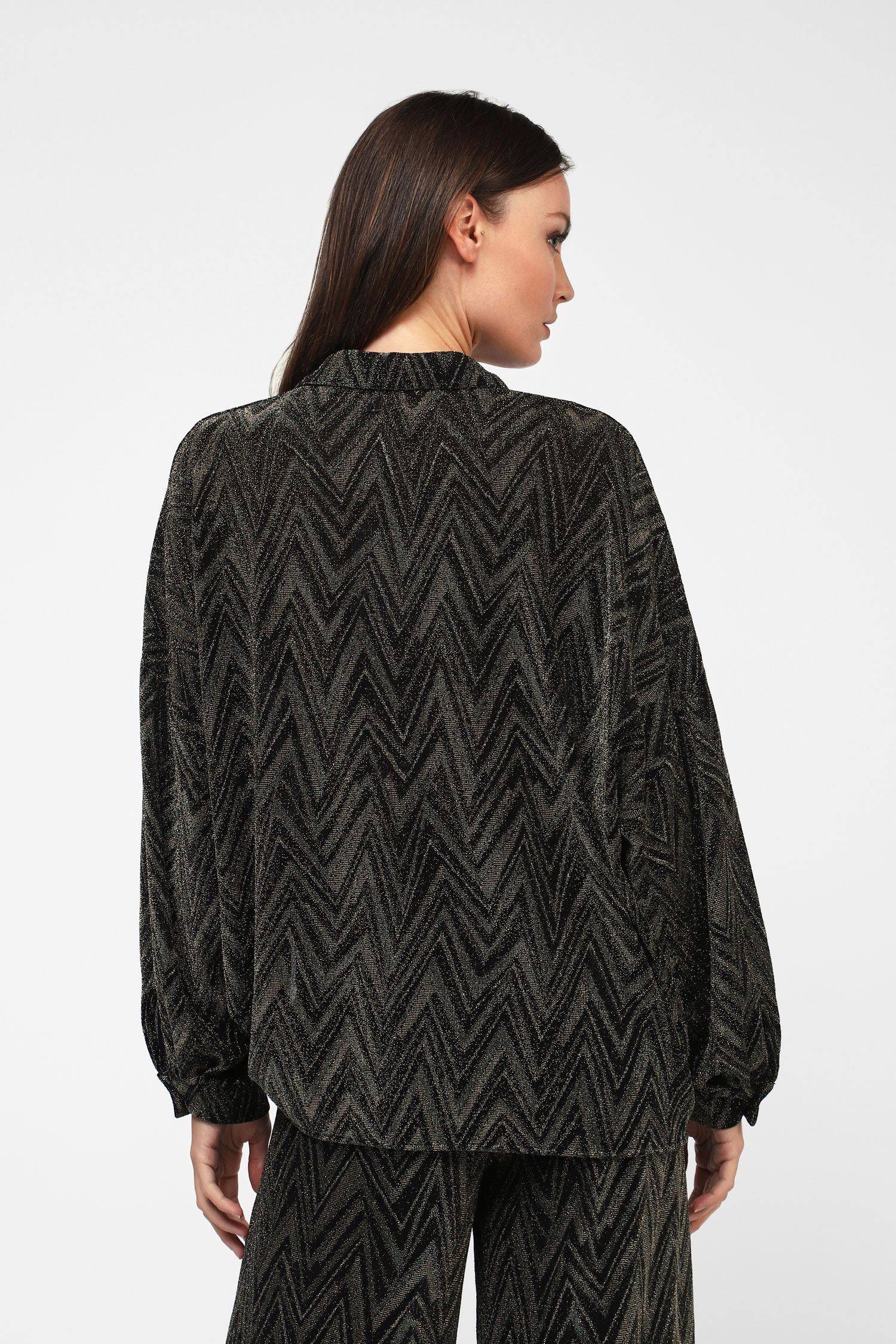 Blusa con motivo chevron e colletto Dixie1 Blusa con motivo chevron e colletto Dixie1