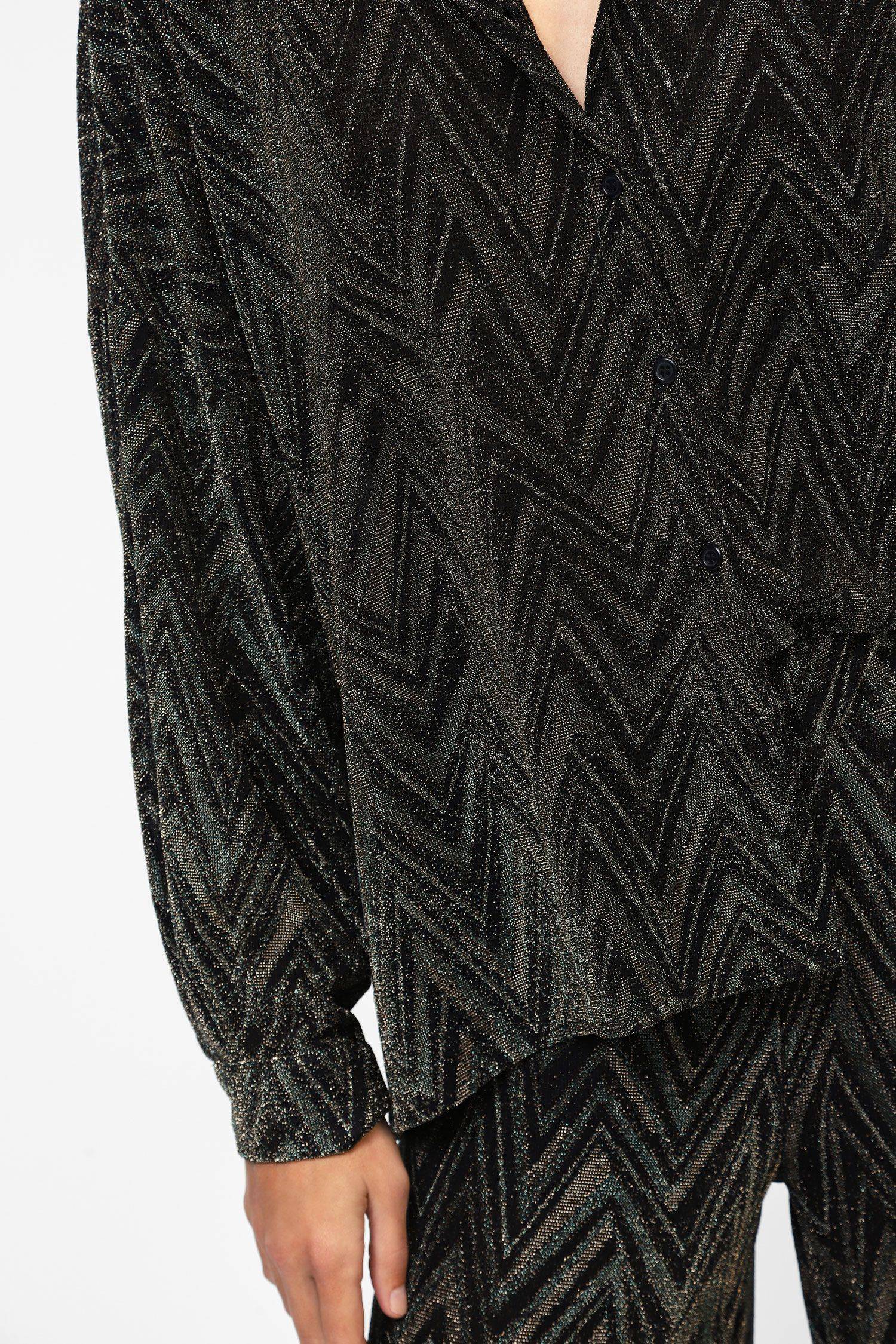 Blusa con motivo chevron e colletto Dixie2 Blusa con motivo chevron e colletto Dixie2