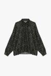 Blusa con motivo chevron e colletto Dixie