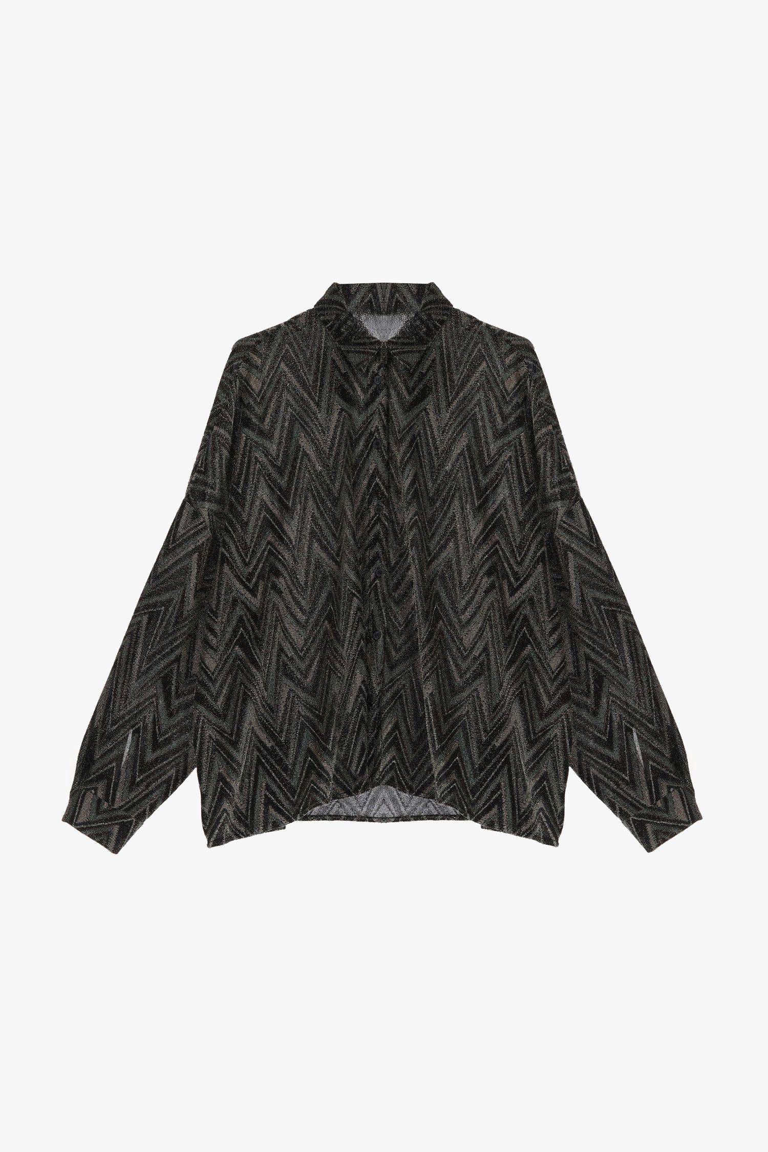 Blusa con motivo chevron e colletto Dixie3 Blusa con motivo chevron e colletto Dixie3