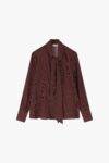 Camicia microstampa con cravatta Dixie