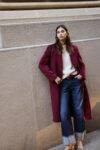 Cappotto lungo con doppiopetto Please bordeaux1