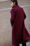 Cappotto lungo con doppiopetto Please bordeaux1