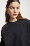 Felpa in cotone con strass Otto d’Ame