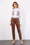 Pantaloni stretti in ecopelle Jijil