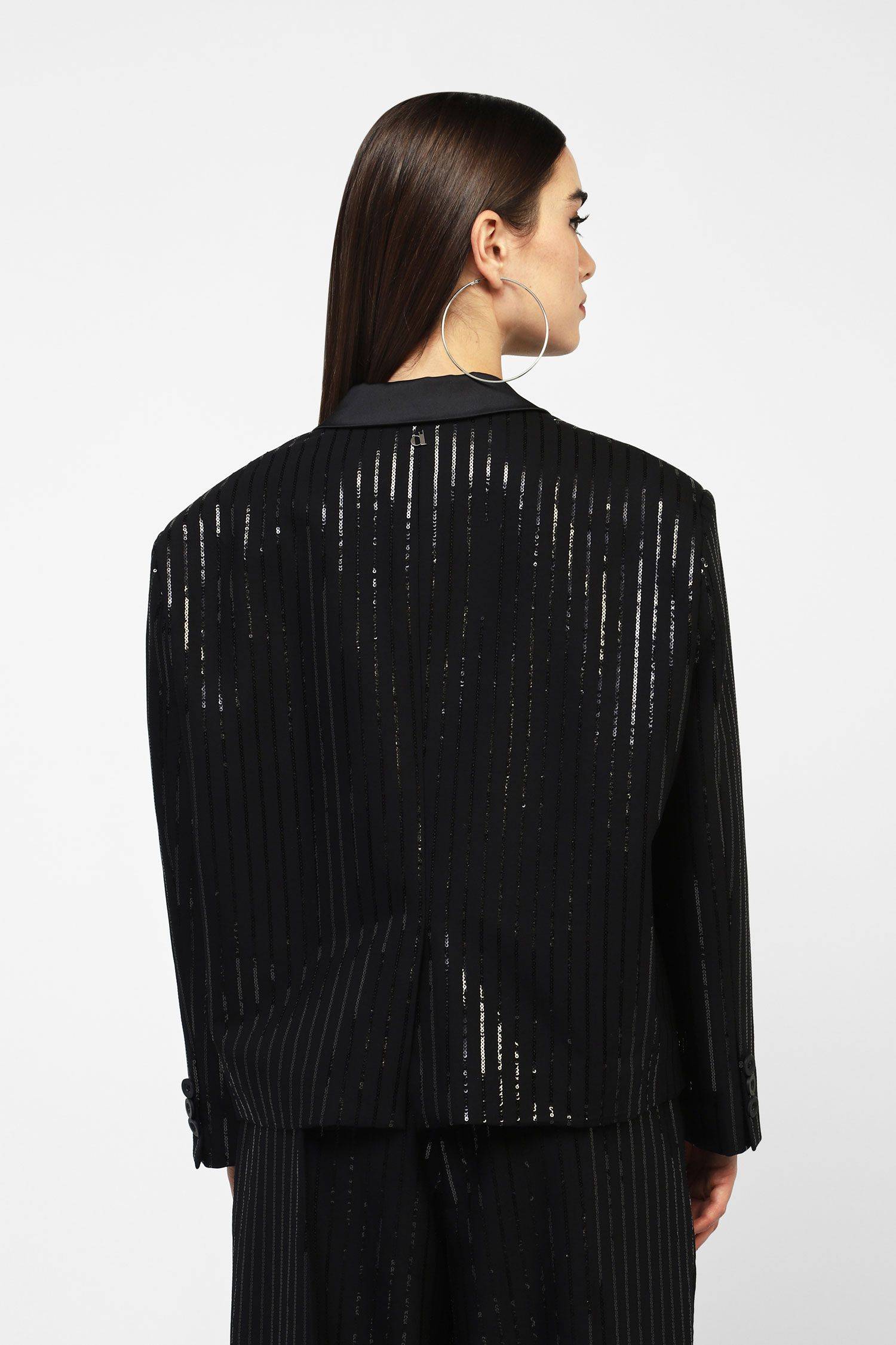 Blazer corto con cascata paillettes Dixie 0 Blazer corto con cascata paillettes Dixie 0