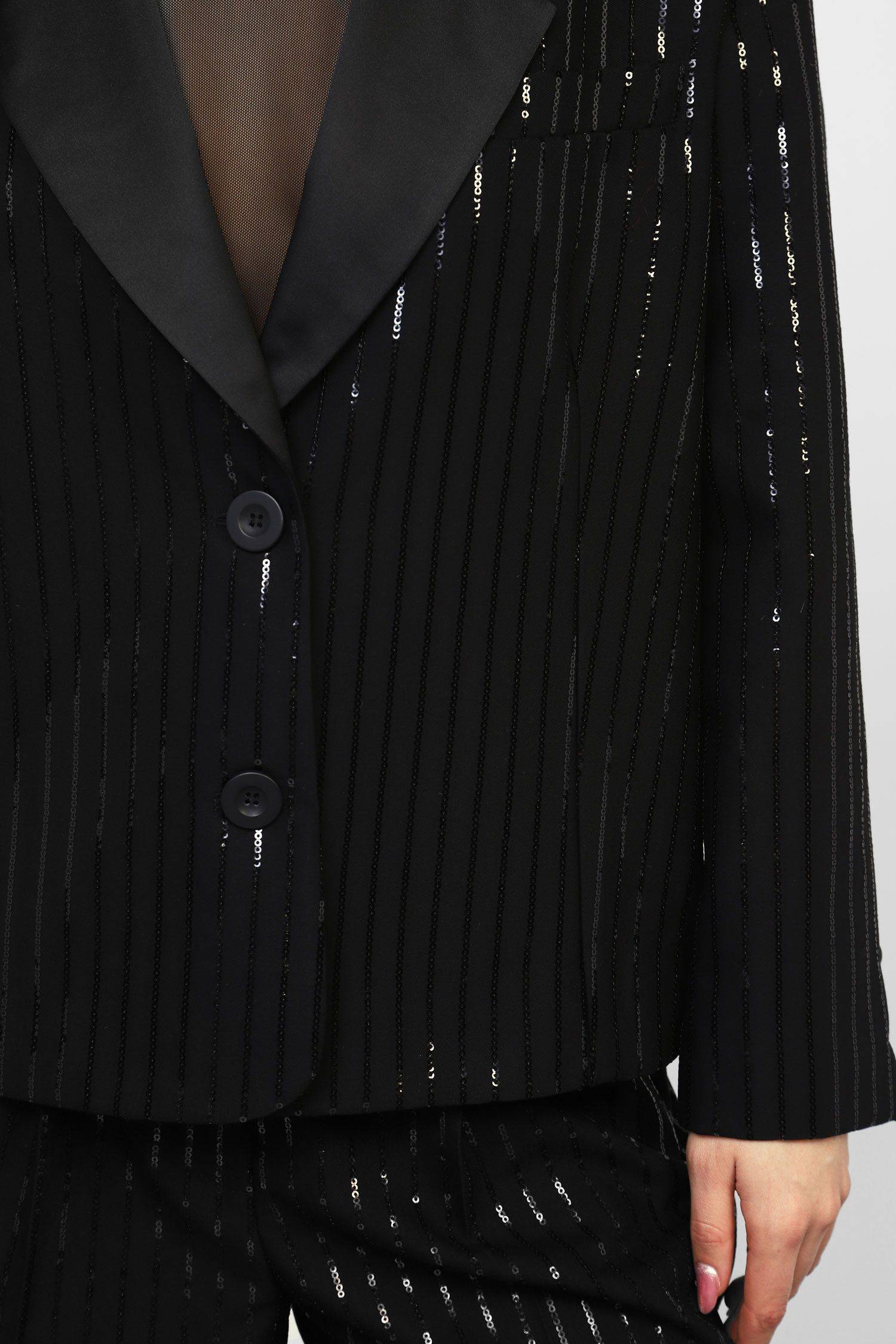 Blazer corto con cascata paillettes Dixie 1 Blazer corto con cascata paillettes Dixie 1
