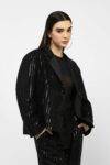 Blazer corto con cascata paillettes Dixie