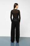 Pantaloni gamba larga con paillettes Dixie