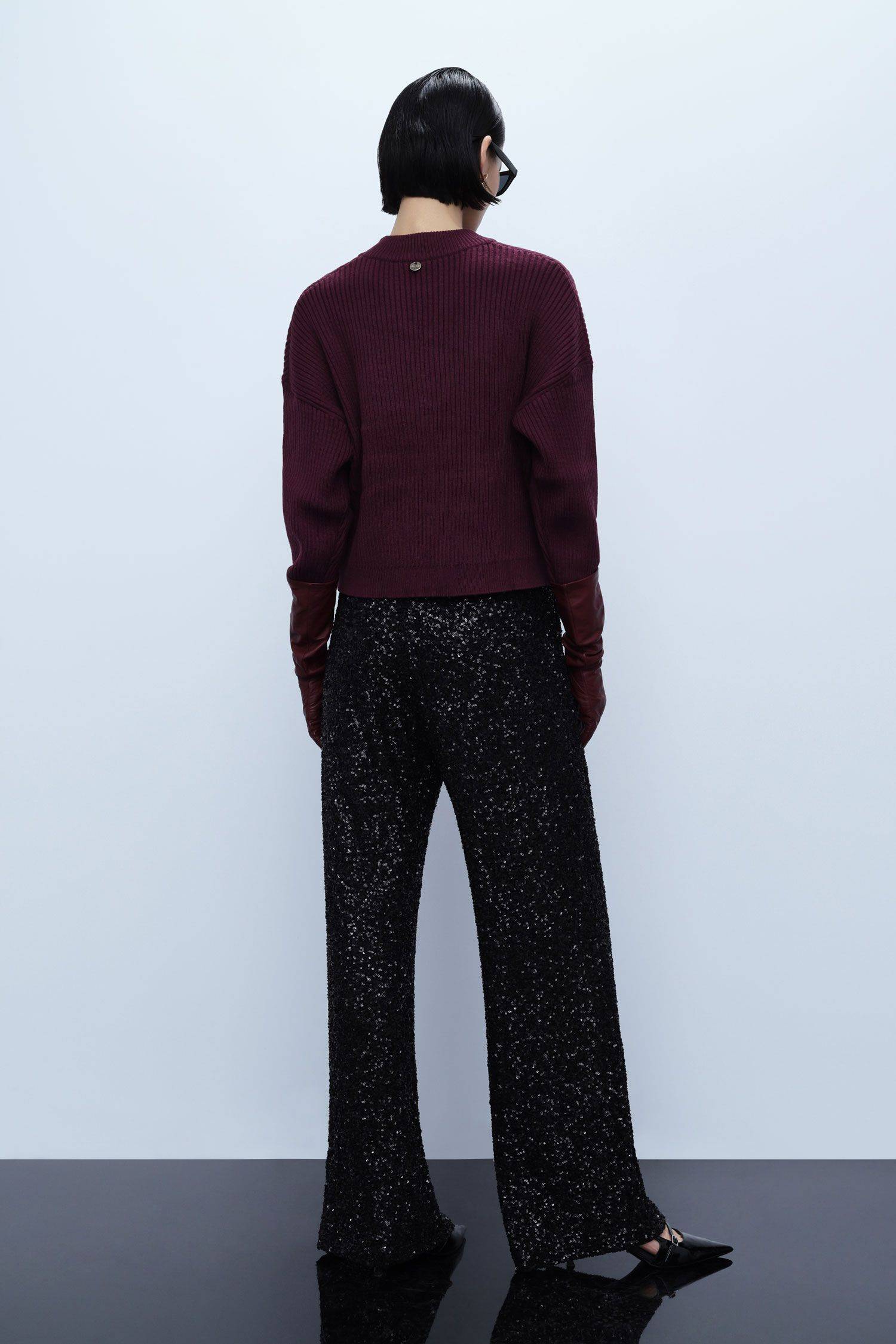 Pantaloni palazzo con paillette Imperial 0 Pantaloni palazzo con paillette Imperial 0