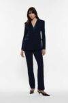 Pantaloni sartoriali con inserto in raso Imperial