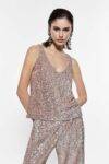 Top scollo a V con paillettes Imperial