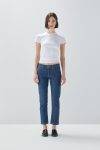Jeans straight taglio cropped Please