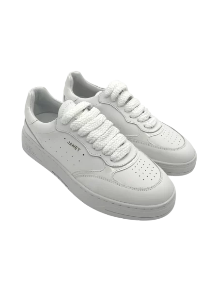 Sneakers in pelle con inserto lucido Janet & Janet5