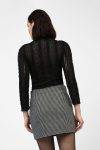 Top a collo alto effetto pizzo Dixie