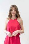 Abito lungo halter con balzette Diana Gallesi (2)