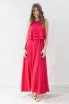 Abito lungo halter con balzette Diana Gallesi (2)