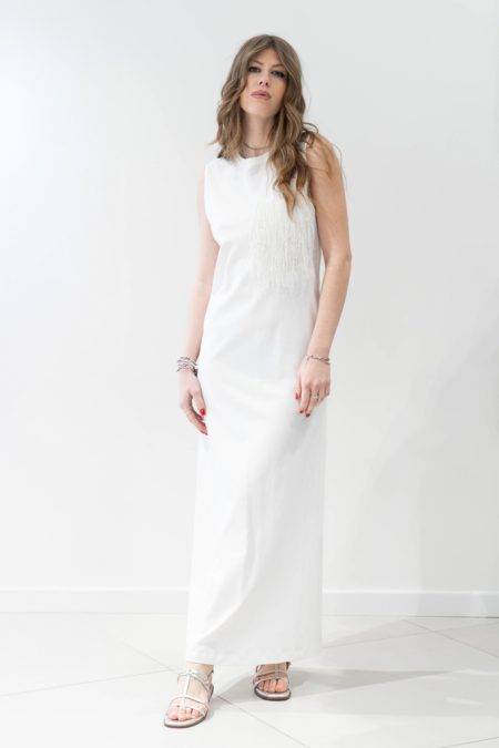 Abito t shirt con tasca frange Alysi (4)