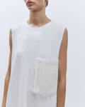 Abito t shirt con tasca frange Alysi (4)