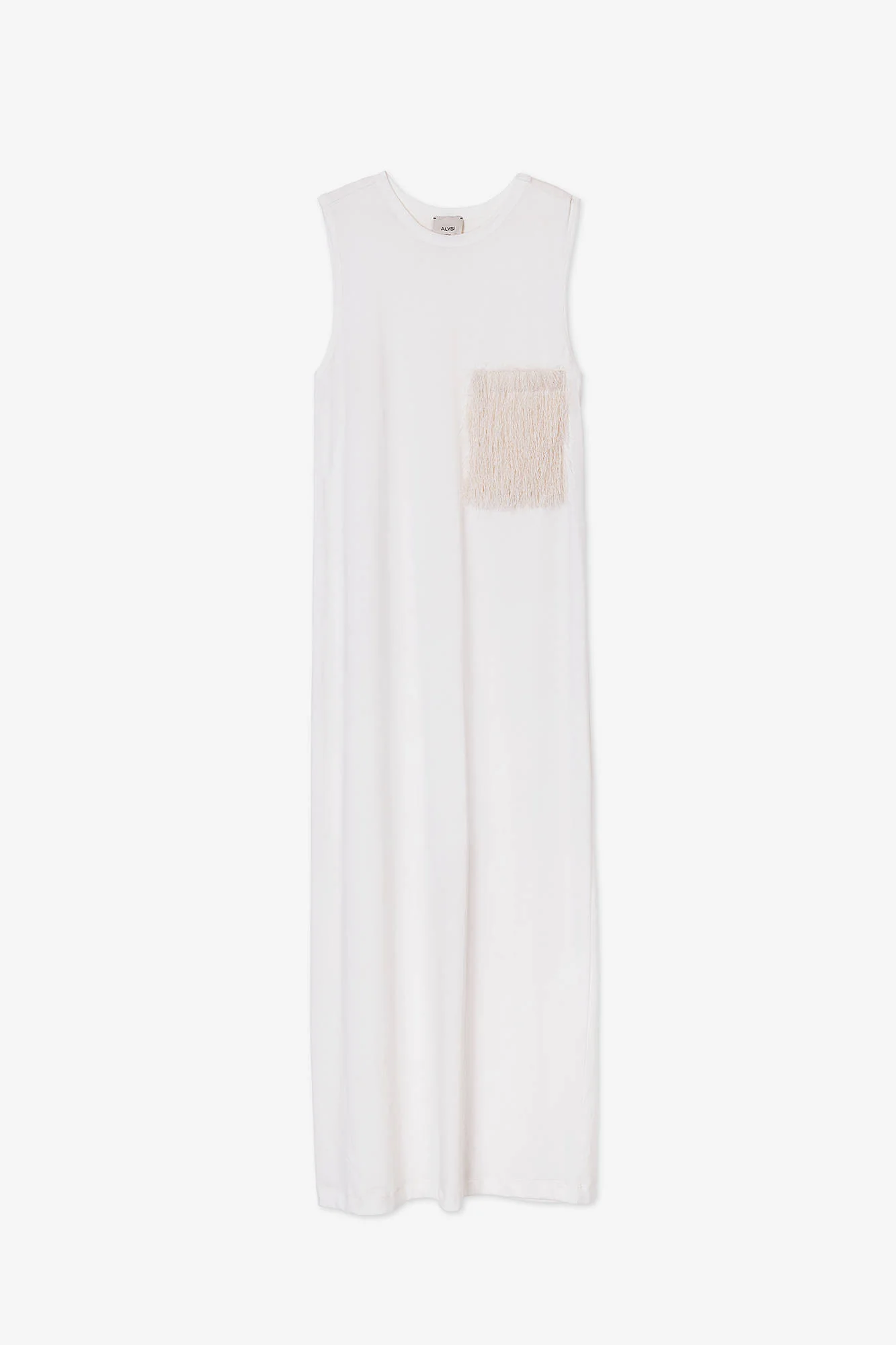 Abito t shirt con tasca frange Alysi4 Abito t shirt con tasca frange Alysi4