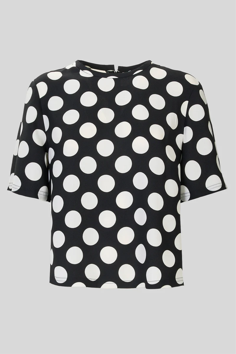 Blusa maniche corte a pois Caractére Blusa maniche corte a pois Caractére