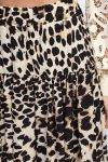 Gonna lunga animalier a balze Dixie