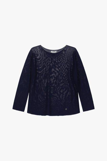Maglia monocolore girocollo Please blu
