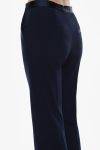 Pantaloni a zampa con inserto in raso Imperial nero