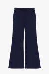 Pantaloni a zampa con inserto in raso Imperial nero