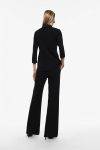 Pantaloni a zampa con inserto in raso Imperial nero
