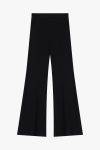 Pantaloni a zampa con inserto in raso Imperial nero