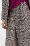 Pantaloni larghi a quadri con vita alta Dixie