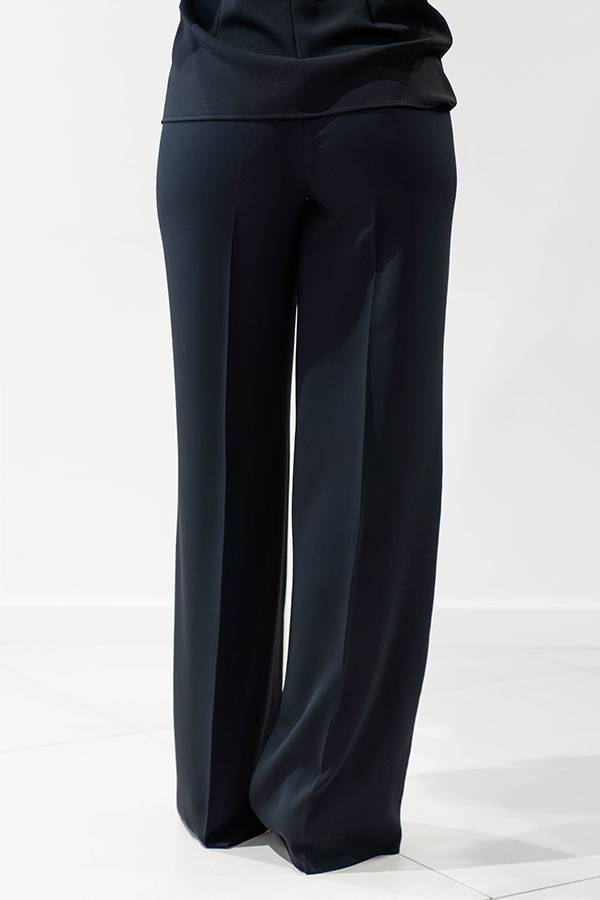Pantaloni palazzo con abbottonatura centrale Diana Gallesi bianco e nero (3) Pantaloni palazzo con abbottonatura centrale Diana Gallesi bianco e nero (3)