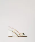 Sandalo in vernice con Oval T Twinset (1)