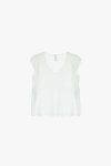 Top fluido smanicato con scollo a V Imperial rosa