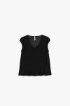 Top fluido smanicato con scollo a V Imperial rosa