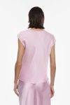 Top fluido smanicato con scollo a V Imperial rosa