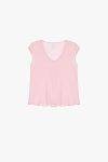 Top fluido smanicato con scollo a V Imperial rosa
