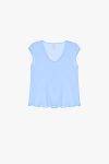 Top fluido smanicato con scollo a V Imperial rosa