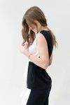 Top smanicato bicolore Diana Gallesi (3)
