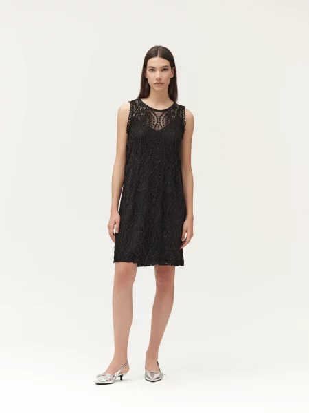 Abito corto in pizzo White Wise