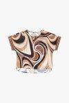 Blusa fantasia a maniche corte Please