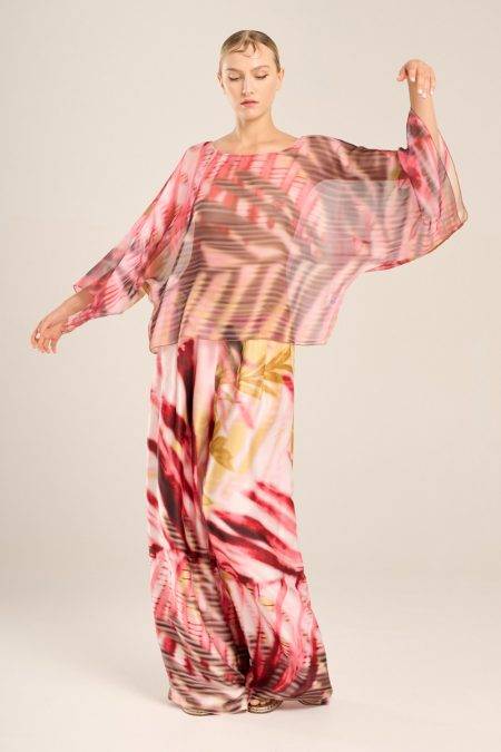 Blusa kimono in fantasia B.Yu