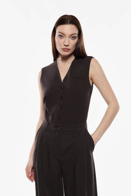 Bodysuit gilet senza maniche Imperial EBANO