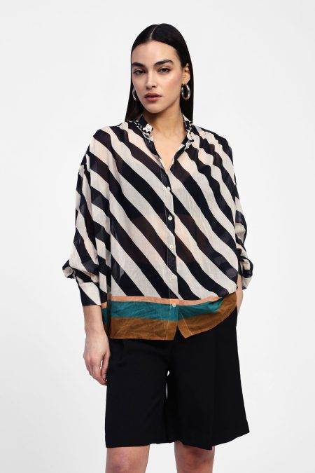 Camicia a righe maniche lunghe Dixie 0