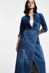 Gonna midi in denim a portafoglio Please