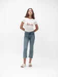 Jeans bootcut sfrangiato White Wise