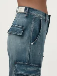 Jeans cargo con perline White Wise