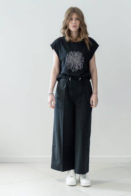 Pantalone in popeline con coulisse Jijil (5)