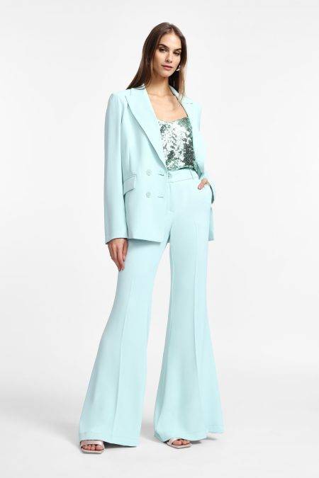 Pantaloni a zampa vita alta Please